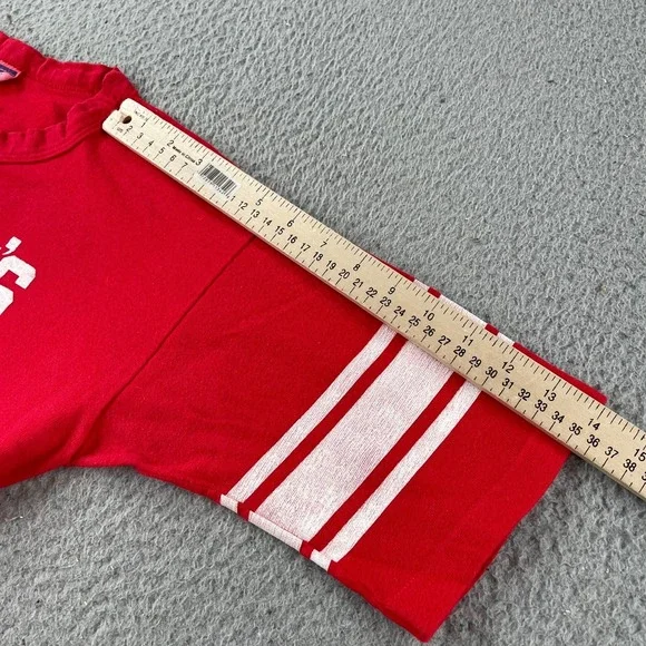 Vintage 70s Champion Blue Bar Tag Shirt L Red OHIO STATE BUCKEYES Single Stitch - Picture 8 of 11